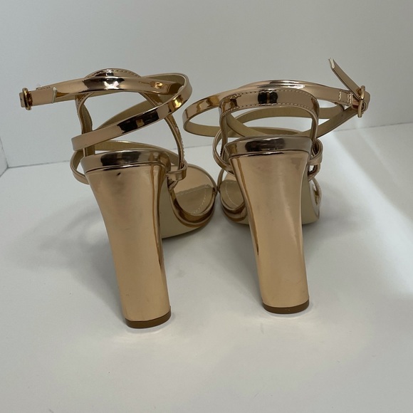 ✨BOOHOO Rose Gold 🌹Strappy Heels 👠 Size 8 - Picture 5 of 8